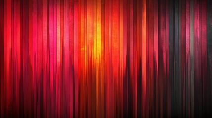 Poster - Abstract Vertical Stripes in Red Orange and Black Hues