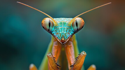 Close-Up: Colorful Insect, Eyes, Antennae, Macro Photography