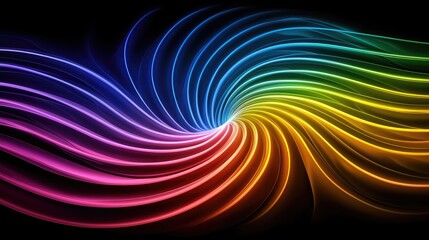 Aufkleber - Dynamic color waves creating visual patterns abstract art digital design vibrant environment close-up view artistic concept