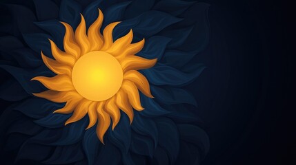 Poster - Sun symbol design graphic art digital creation abstract background vibrant colors conceptual imagery