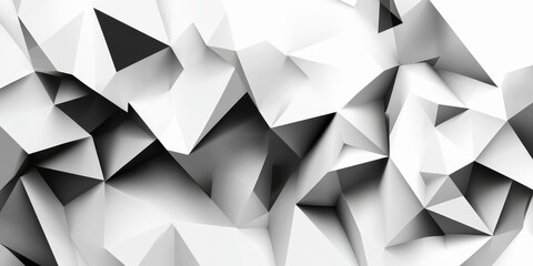 Poster - A background composed of black and white polygonal shapes. This minimalist overlay features a monochrome texture, emphasizing simplicity and elegance in design.