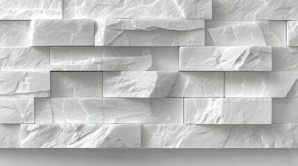 Sticker - Textured white stone wall.