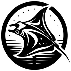 manta ray or stingray fish