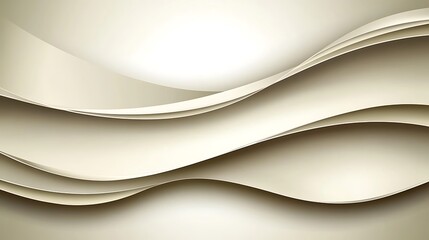 Poster - abstract beige waves paper design background