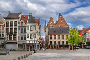 Poster -  Grand Market Square (Grote Markt), Mechelen, Belgium