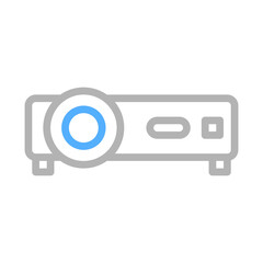 Poster - Projector icon for presentation. Concept of presentation, teaching, and learning.