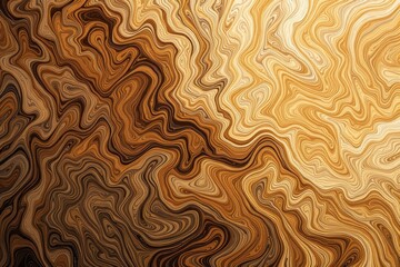 Poster - Abstract swirling woodgrain-inspired pattern with warm earthy tones on a light backdrop.