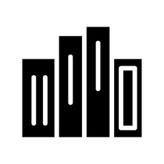 Poster - Bookshelf icon. Concept of knowledge, education, and learning.