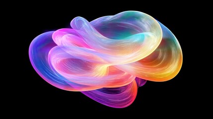 Aufkleber - Abstract Rainbow Swirls of Light Energy Flowing