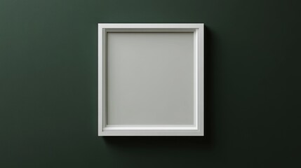 Aufkleber - White Frame Against a Dark Green Wall