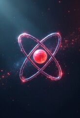 Aufkleber - Abstract atom wallpaper
