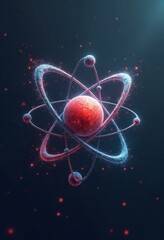 Aufkleber - Abstract atom wallpaper