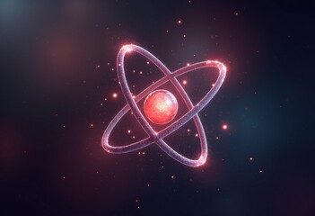Aufkleber - Abstract atom wallpaper