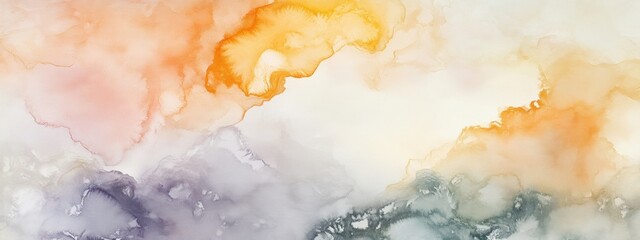 Poster - Soft watercolor texture with fluid colors blending harmoniously, creating an elegant and soothing visual experience.
