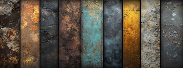 Poster - Diverse Digital Textures Collection, an array of unique themes and designs for creative projects and digital art applications