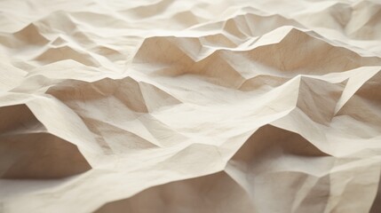 Poster - Crumpled Paper Surface, intricate folds and uneven textures create a dynamic visual appeal, ideal for backgrounds or artistic overlays