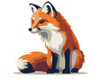 © viklyaha - Cute fox cartoon icon. Animal zoo life nature and fauna theme. Colorful design. Vector illustration.