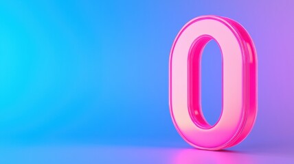 Poster - A glowing pink number 