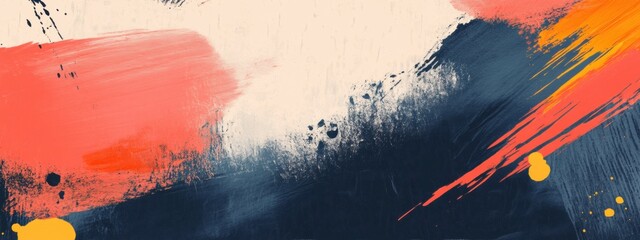 Poster - Vibrant abstract canvas, dynamic brushstrokes, lively color interplay, expressive texture, captivating visual energy, artistic freedom