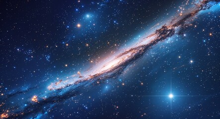 dark blue galaxy theme with luminous futuristic star maps