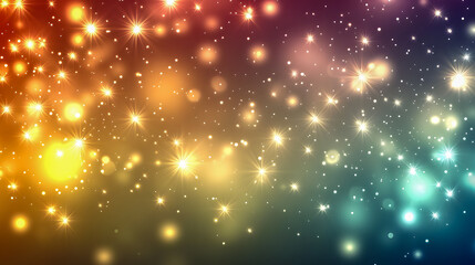 Poster - Vibrant and Bright Bokeh Lights in Beautiful Colors Creating a Magical and Dreamy Background for Various Creative Projects and Designs