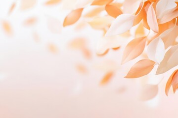 Poster - Abstract falling leaves in golden and rust tones, drifting through gentle hues, bringing a sense of autumn calmness.
