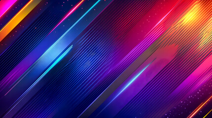 Aufkleber - Vibrant Abstract Background with Colorful Lines and Stripes in Gradient Shades of Blue, Pink, Purple, and Yellow for Modern Design Projects