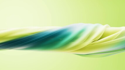 Aufkleber - Flowing twisted green cloth background, 3d rendering.