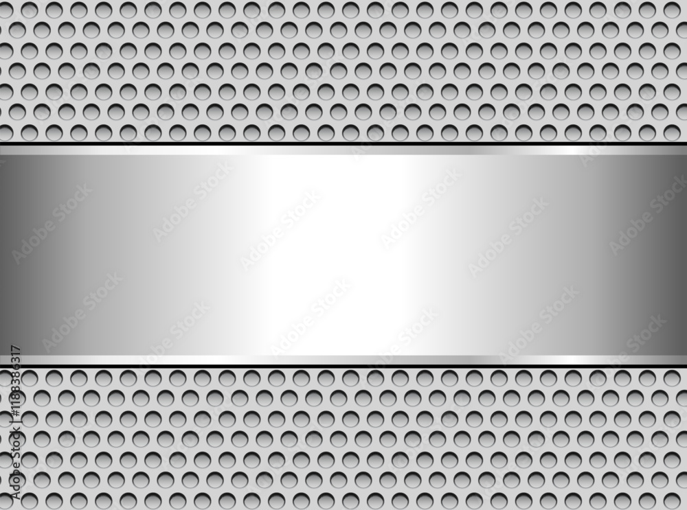 Metal background shiny silver chrome metallic with halftone dots ...