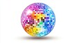 © wannathon - Colorful Disco Ball Reflecting Light with Vibrant Patterns