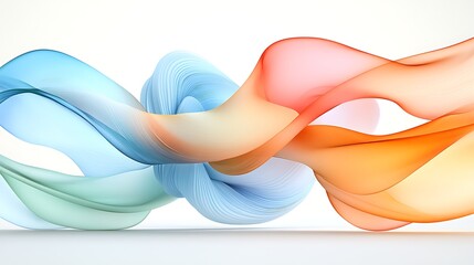 Wall Mural - Abstract Flowing Waves  Pastel Colors  Swirling Design  Fluid Motion