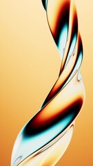 Poster - Abstract colorful curve glass background, 3d rendering.