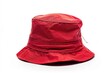 © gigi - Sharp Image of Red Bucket Hat on White Background