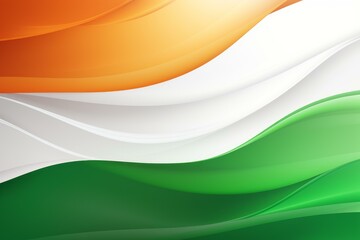 Aufkleber - Abstract indian flag waving in the wind, with saffron, white, and green colors flowing smoothly