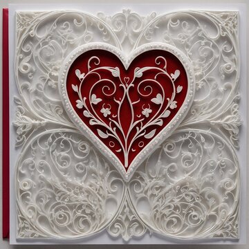 Happy Valentine’s Day greeting card with text.
