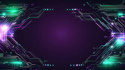 Poster - Abstract circuit board technology background