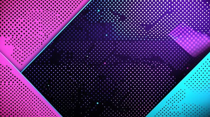 Poster - Abstract design, vibrant colors, geometric shapes, modern background, digital art