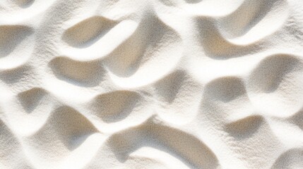 Poster - Textured White Sand Patterns on Surface Creating Natural Waves and Soft Shadows in Light