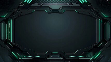 Poster - Futuristic dark frame, technology display, empty space