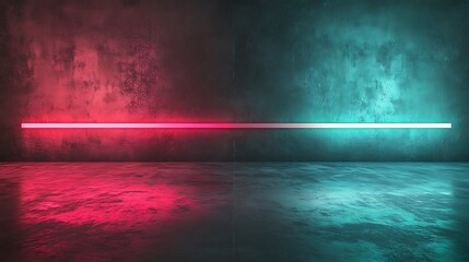 Aufkleber - Neon gradient room, empty space, modern, studio, background, design
