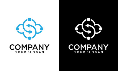 Aufkleber - Creative s initial cloud logo design vector template