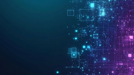 Poster - Abstract digital circuit background