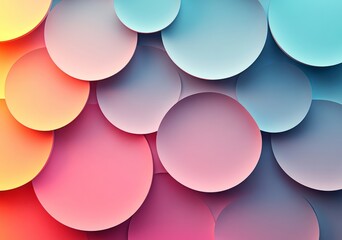 Fototapete - Colorful overlapping circles creating an abstract modern background