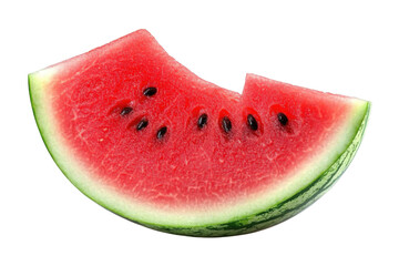 watermelon slice - juicy red summer fruit on white background