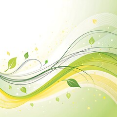 Poster - Abastract vibrant Futuristic Fresh Green Waves Background banner background ponix or phone walpaper.