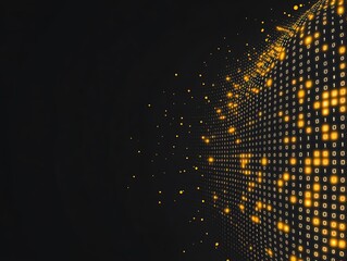 Poster - Abstract digital binary code display