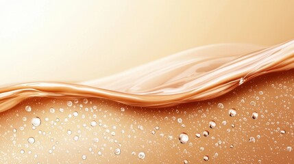 Wall Mural - A close up of a liquid with water droplets on it