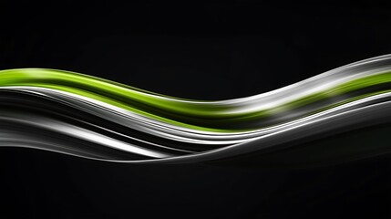 Aufkleber - Abstract wavy lines, vibrant colors, dynamic design, graphic element