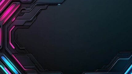 Poster - Abstract dark futuristic technology background (1)