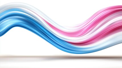 Wall Mural - A pink and blue wave on a white background